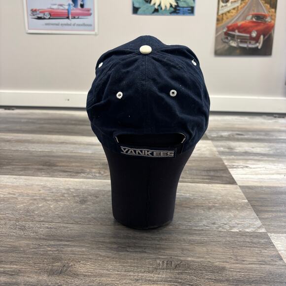 Vintage New York Yankees MLB Blue Mens‎ OS Script Strapback Sports Baseball Cap - Picture 4 of 7